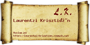 Laurentzi Krisztián névjegykártya