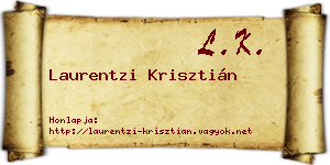 Laurentzi Krisztián névjegykártya