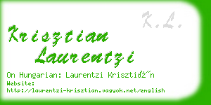 krisztian laurentzi business card